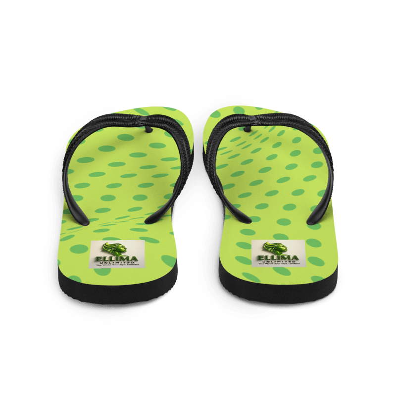 Lime Green Sublimation Flip Flops