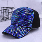 Colorful Diamond-Studded Summer Cap for Women and Men