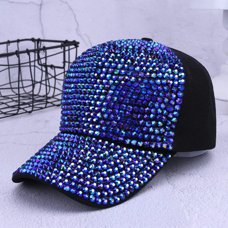 Colorful Diamond-Studded Summer Cap for Women and Men