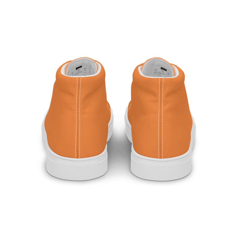 Men's Orange High Top Canvas Shoes