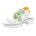 "Women's Gladiator Sandals with Thick Sole for Height"
