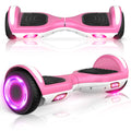 UNI-SUN 6.5" Hoverboard for Kids Two Wheel Self Balancing Electric Scooter Hoverboard with LED Lights for Adults Pink Gray Hover Board