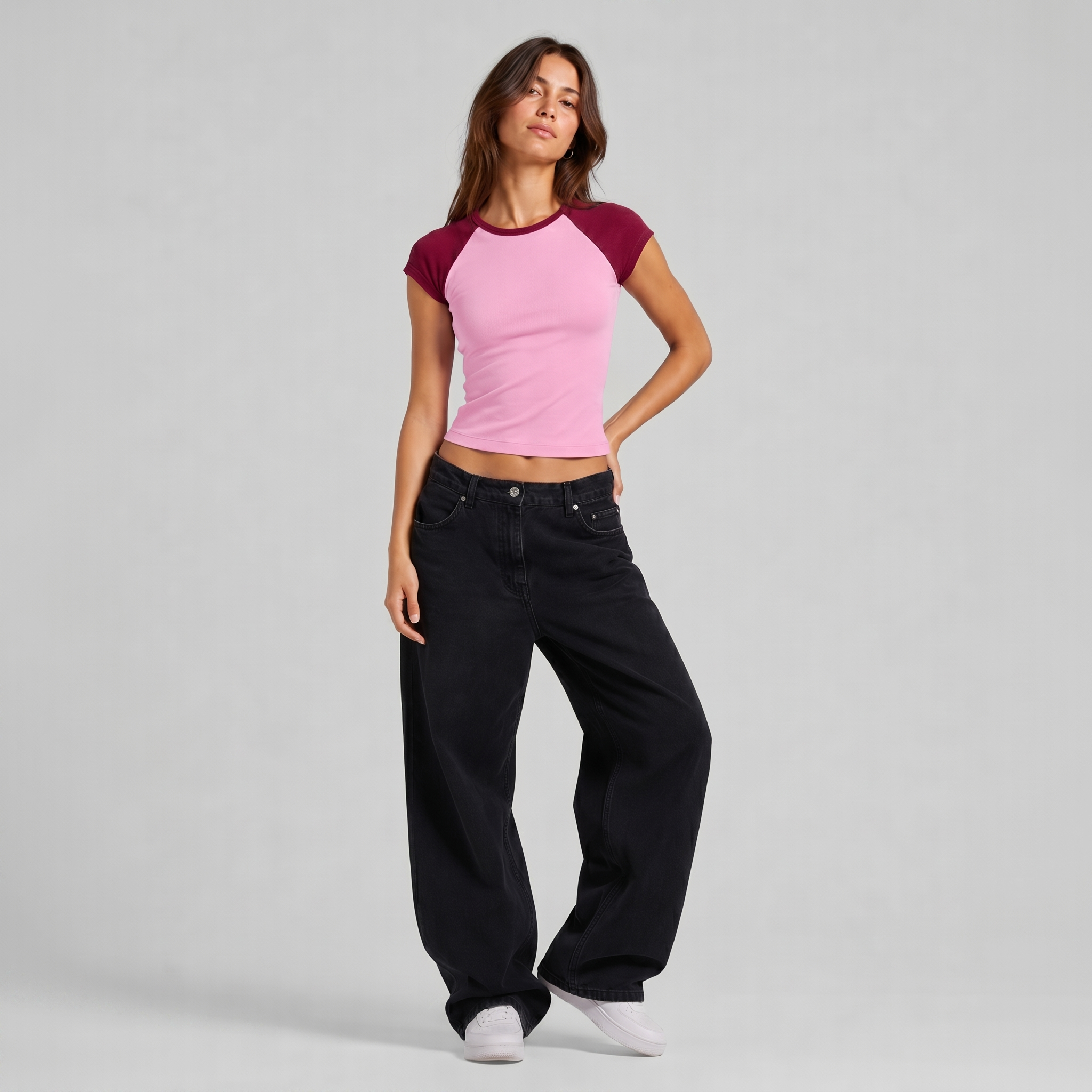 3001GD - CLOSEOUT Women's Garment Dyed Raglan Baby Tee