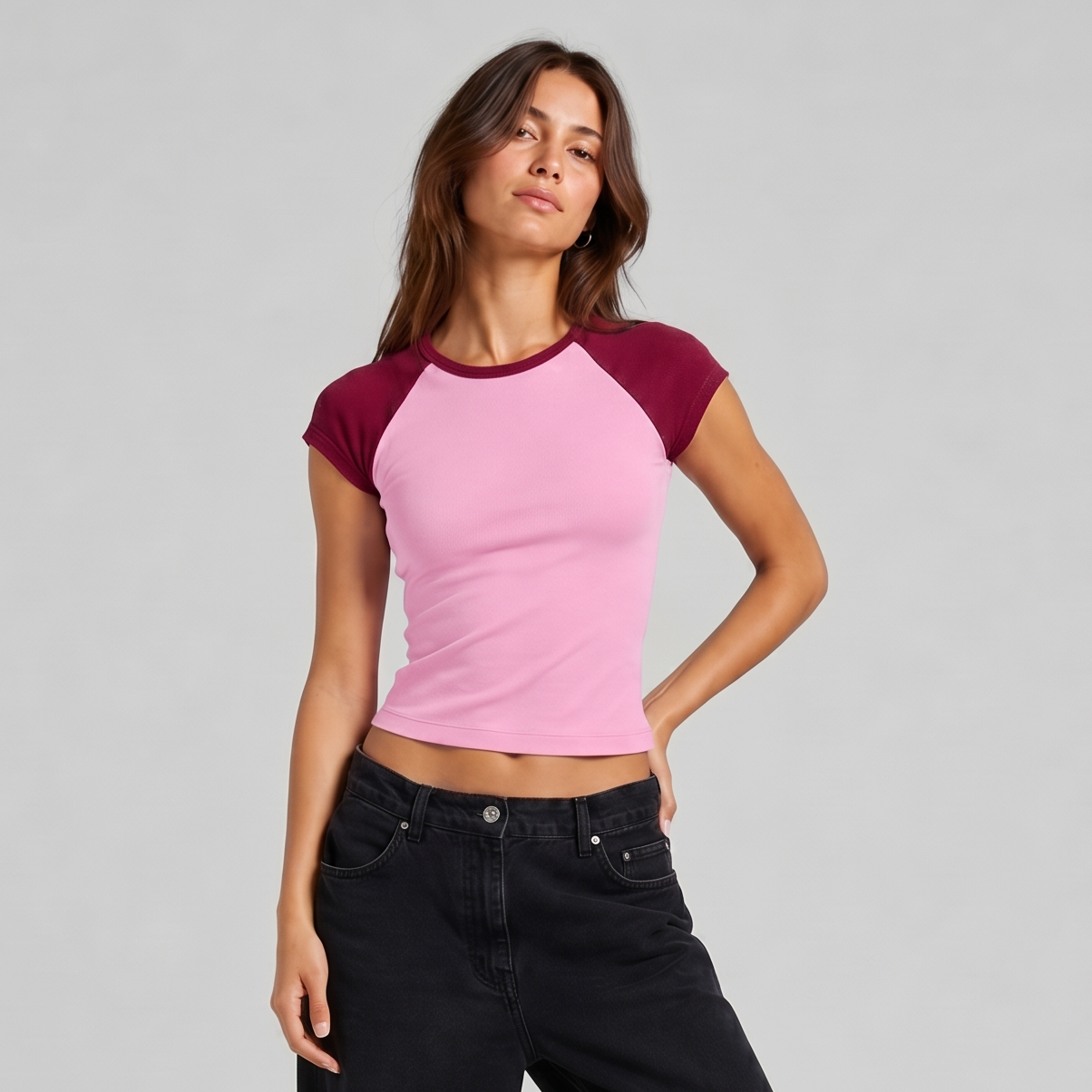 3001GD - CLOSEOUT Women's Garment Dyed Raglan Baby Tee