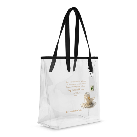 My Cup Runneth Over Clear Tote Bag