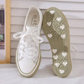 Women's Fashion Canvas Shoes in Candy Orange & White