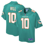 NFL PRO LINE Mens Tyreek Hill Aqua Miami Dolphins Replica Jersey