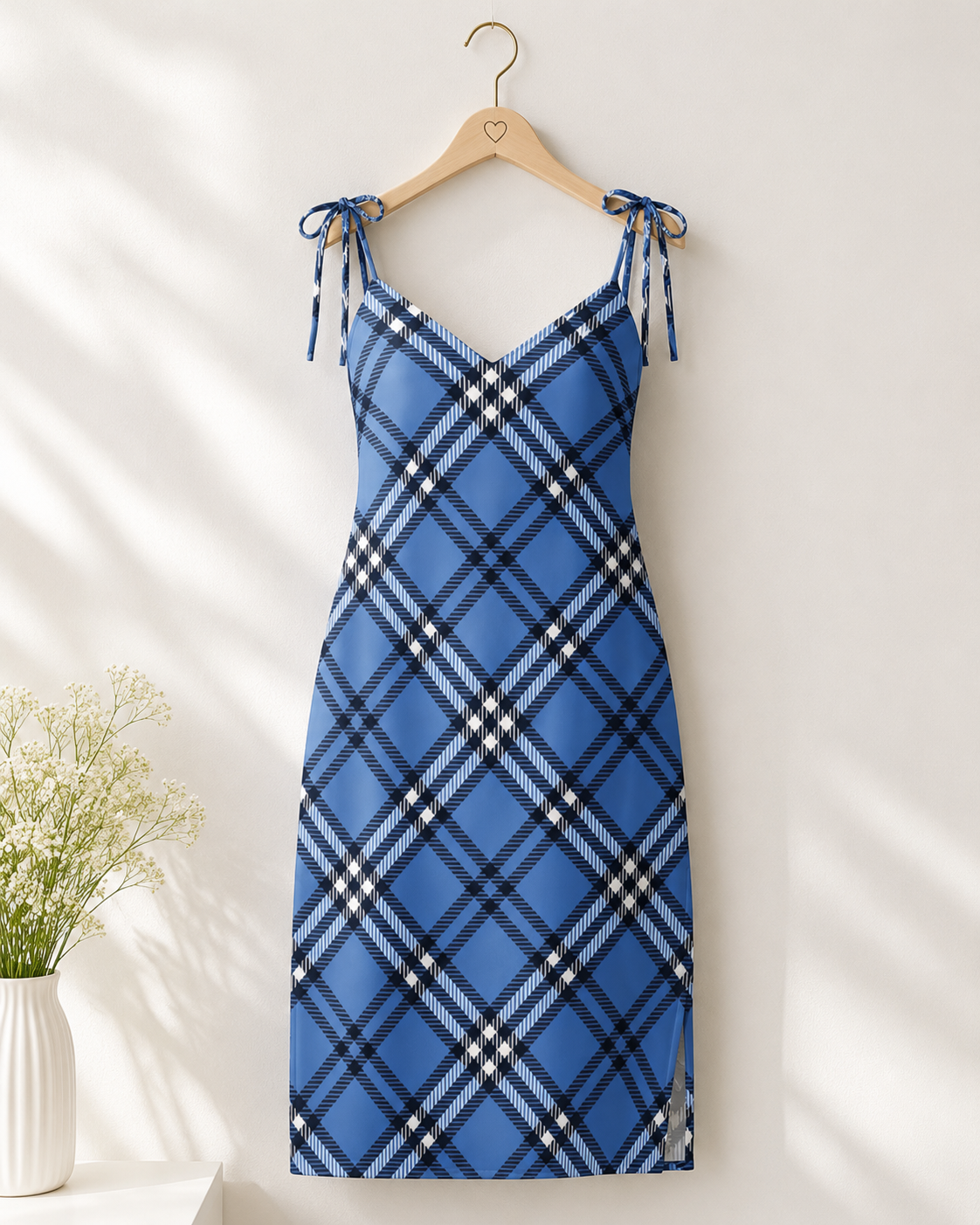 All-Over Print Slip Dress
