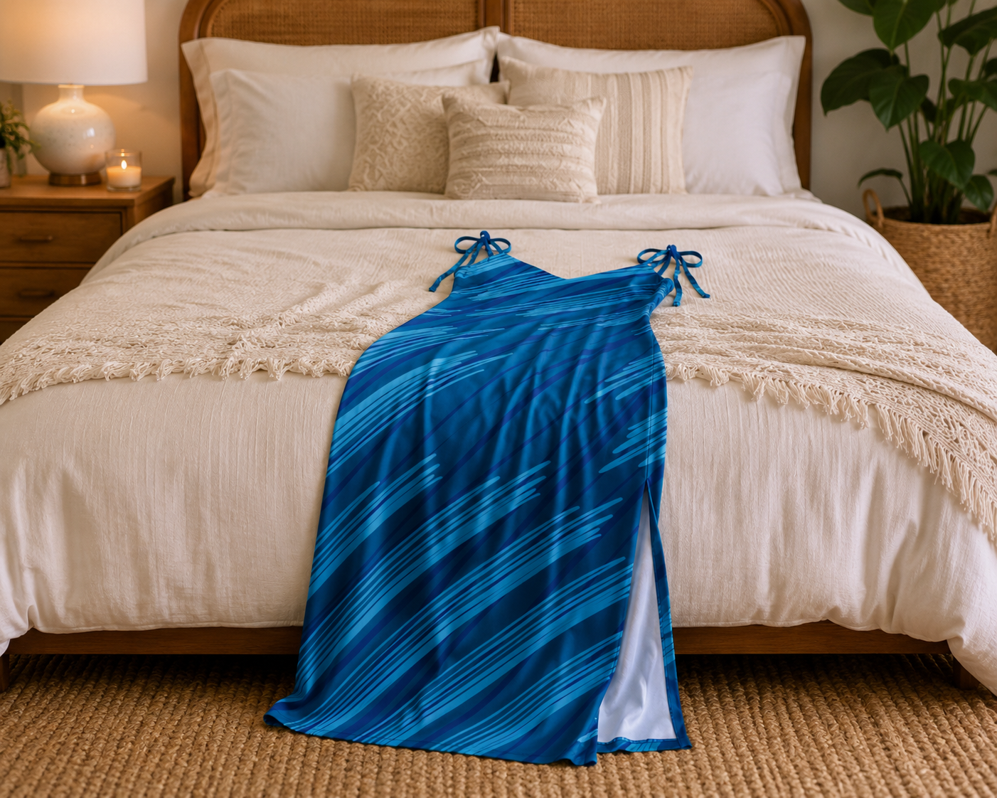 All-Over Print Slip Dress