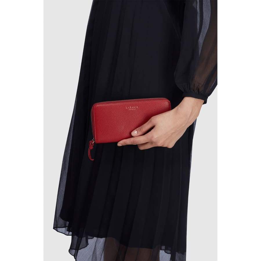 Serene Pink Vegan Zip Around Wallet