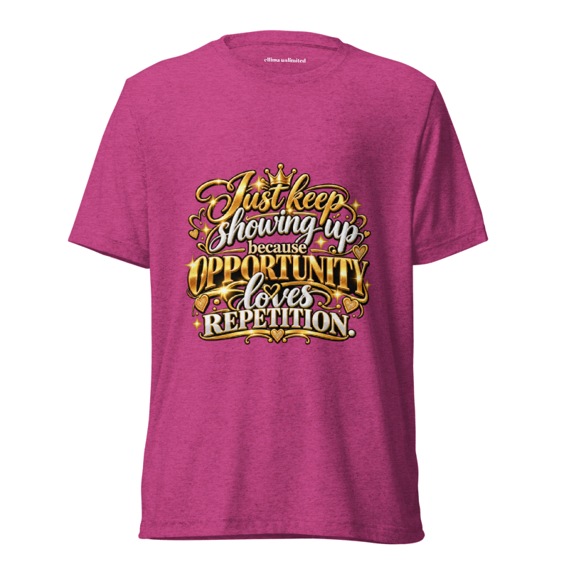 Ellima Unlimited Showing Up Unisex Tri-Blend T-Shirt | Bella + Canvas 3413