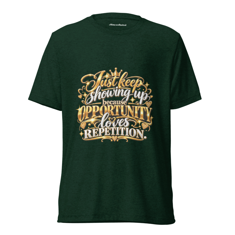 Ellima Unlimited Showing Up Unisex Tri-Blend T-Shirt | Bella + Canvas 3413