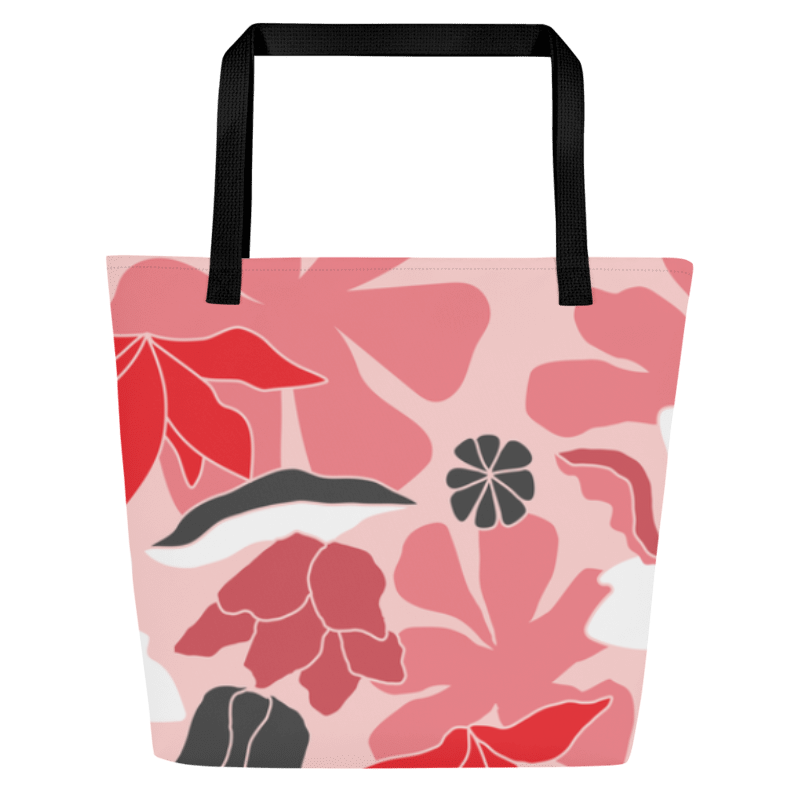 All-Over Print Large Tote Bag w/ Pocket