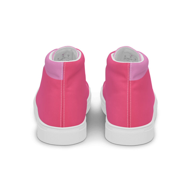 Two-Toned Pink Women's High Top Canvas Shoes