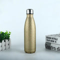 Shiny Gold Stainless Steel Insulated Sports Bottle