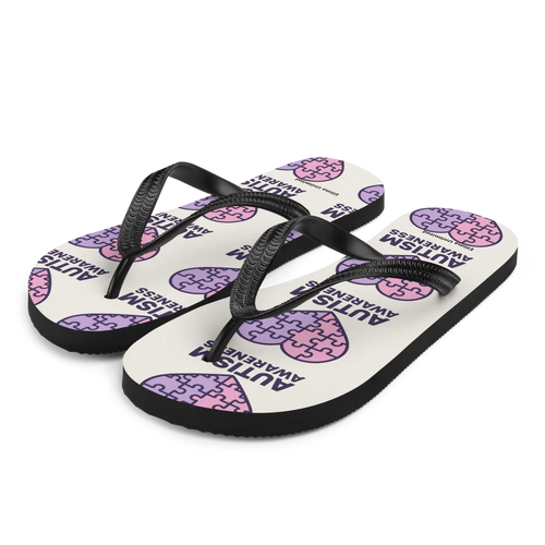 Autism Awareness Sublimation Flip Flops