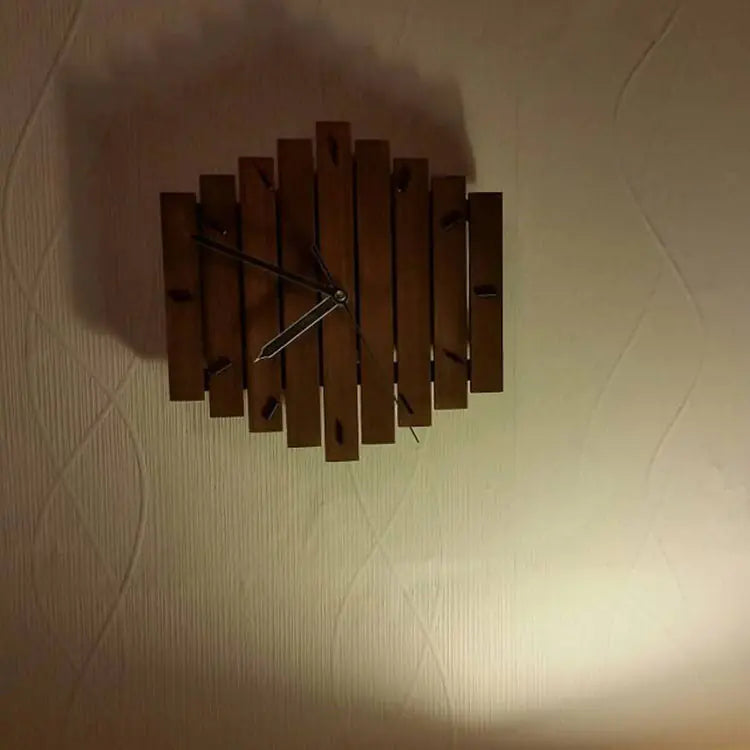 Rustic European Style Wooden Wall Clock