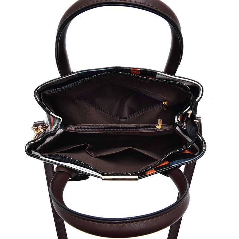 HUIUEITW Stitching Wild Messenger Bags Designer Brand Plaid Shoulder Bag Female Ladies Totes New Luxury Handbag Women