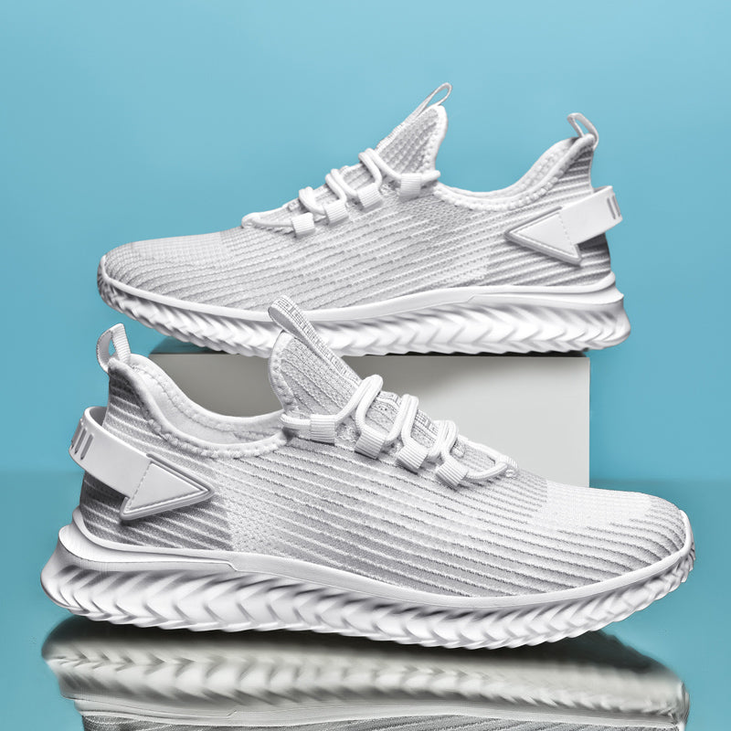 Sneakers Men 2022 New Breathable Stretch Fabric Soft Comfortable Running Sport Shoes Big Size 47 48 Lightweight Men Shoes