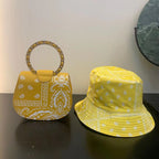 New Style Matching Bucket Hats And Bandana Purse Set Designer Purses And Handbags Ladies Hand Bags Women Purses 2021 BM049