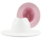 Two tone Fedoras Jazz Hats Cowboy Hats For Women And Men Double-sided Color Cap Red With Black Wool Bowler Hat Wholesale шапка