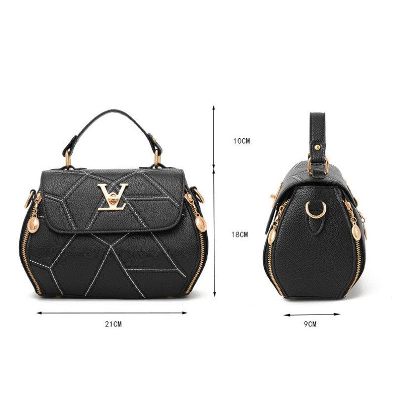 Flap V Brand Womens Bag Luxury Leathe Handbags Shell thread Ladies Clutch Designer Bag Sac A Main Femme Bolsas Women'sTote Purse