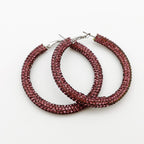 Rainbow Colorful Rhinestone Crystal Hoop Earring For Women And Girls Party Gift Jewelry Accessories