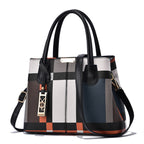 HUIUEITW Stitching Wild Messenger Bags Designer Brand Plaid Shoulder Bag Female Ladies Totes New Luxury Handbag Women