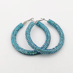Rainbow Colorful Rhinestone Crystal Hoop Earring For Women And Girls Party Gift Jewelry Accessories