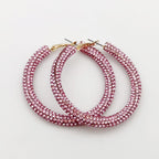Rainbow Colorful Rhinestone Crystal Hoop Earring For Women And Girls Party Gift Jewelry Accessories