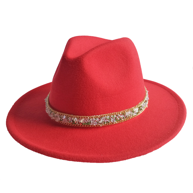 Two tone Fedoras Jazz Hats Cowboy Hats For Women And Men Double-sided Color Cap Red With Black Wool Bowler Hat Wholesale шапка