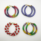 Rainbow Colorful Rhinestone Crystal Hoop Earring For Women And Girls Party Gift Jewelry Accessories