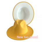 Two tone Fedoras Jazz Hats Cowboy Hats For Women And Men Double-sided Color Cap Red With Black Wool Bowler Hat Wholesale шапка