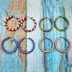 Rainbow Colorful Rhinestone Crystal Hoop Earring For Women And Girls Party Gift Jewelry Accessories