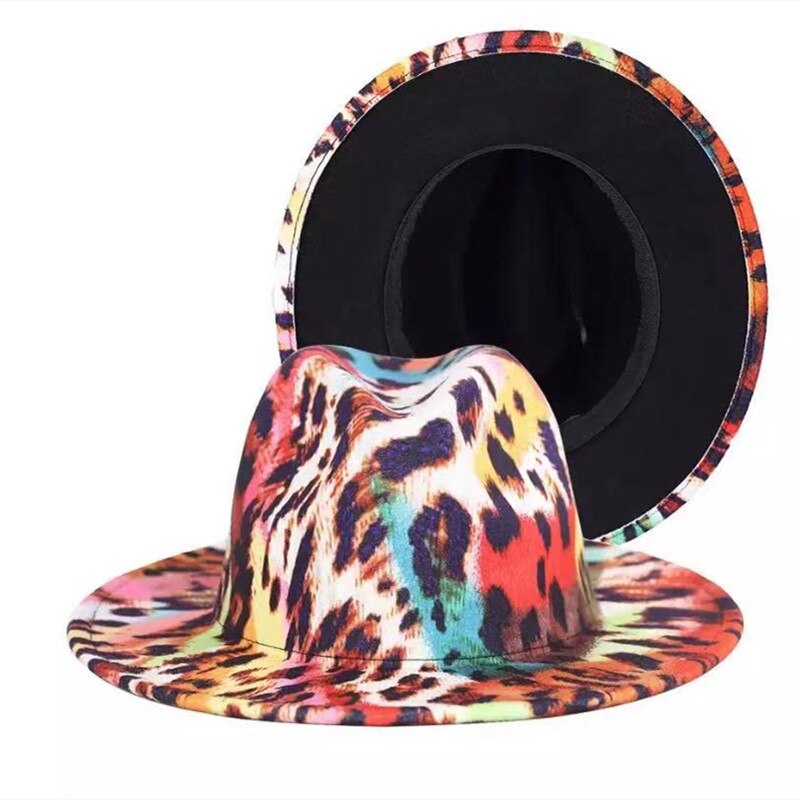 Colorful Wide Brim New Style Church Derby Top Hat Panama Felt Fedoras Hat for Men Women artificial wool British style Jazz Cap