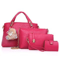 Fashion 4pcs/Set Women Bag Ladies PU Leather Luxury Designer Bags Handbag Messenger Bag Shoulder Bag Wallet Bags Dropshipping 30