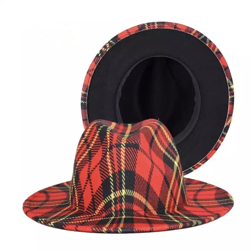 Colorful Wide Brim New Style Church Derby Top Hat Panama Felt Fedoras Hat for Men Women artificial wool British style Jazz Cap