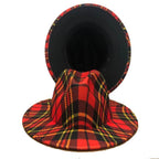 Two-color Fedora Hat color leopard hat stage ladies new felt hat mixed color jazz hat Fedora hat hip hop winter шляпа женская
