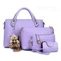 Fashion 4pcs/Set Women Bag Ladies PU Leather Luxury Designer Bags Handbag Messenger Bag Shoulder Bag Wallet Bags Dropshipping 30