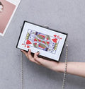 Women's chain shoulder crossbody bag fun poker card leisure fashion letters small square trendy handbags bolsa feminina