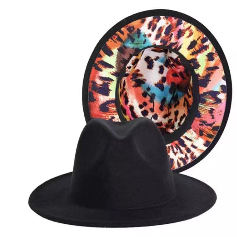 Colorful Wide Brim New Style Church Derby Top Hat Panama Felt Fedoras Hat for Men Women artificial wool British style Jazz Cap