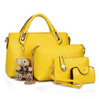 Fashion 4pcs/Set Women Bag Ladies PU Leather Luxury Designer Bags Handbag Messenger Bag Shoulder Bag Wallet Bags Dropshipping 30
