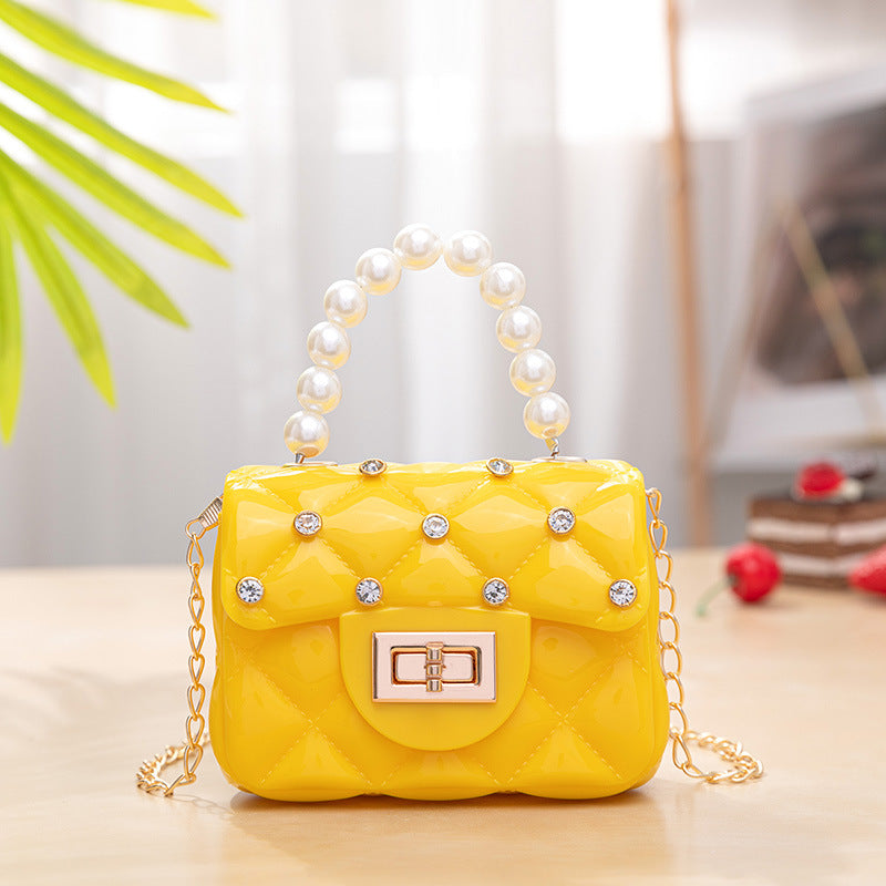Bag handbags new 2021 summer tide pearl portable children's fruit frozen mini chain Coollas