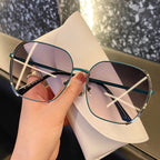 2021 new net red fashion sunglasses men's Korean square elliptical jug mirror women's personality anti-UV glasses