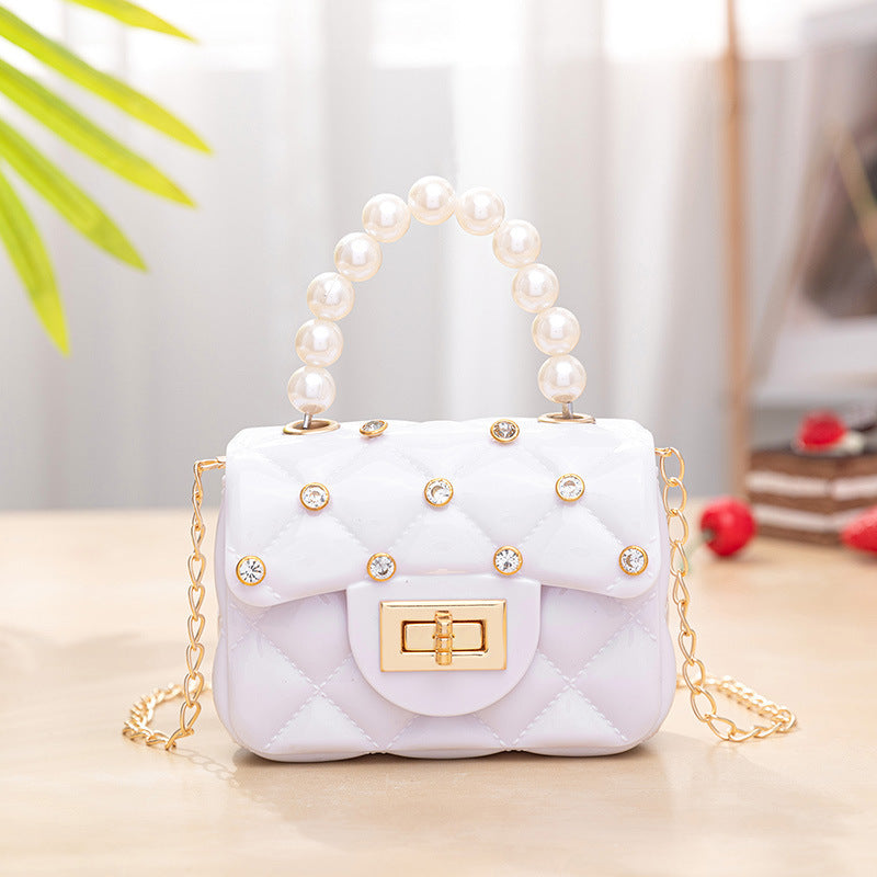 Bag handbags new 2021 summer tide pearl portable children's fruit frozen mini chain Coollas