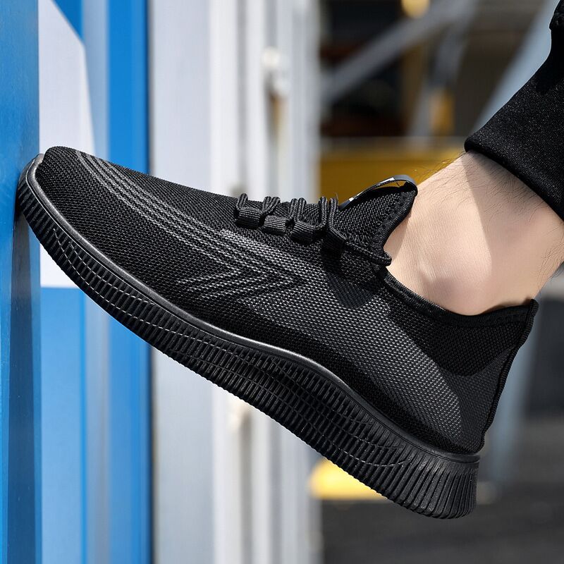 Shoes summer breathable shoes men's sports tide shoes mesh casual jelly coconut shoes Deodorant flying weave shoes
