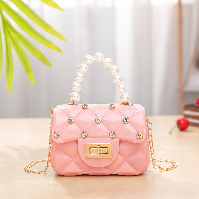 Bag handbags new 2021 summer tide pearl portable children's fruit frozen mini chain Coollas