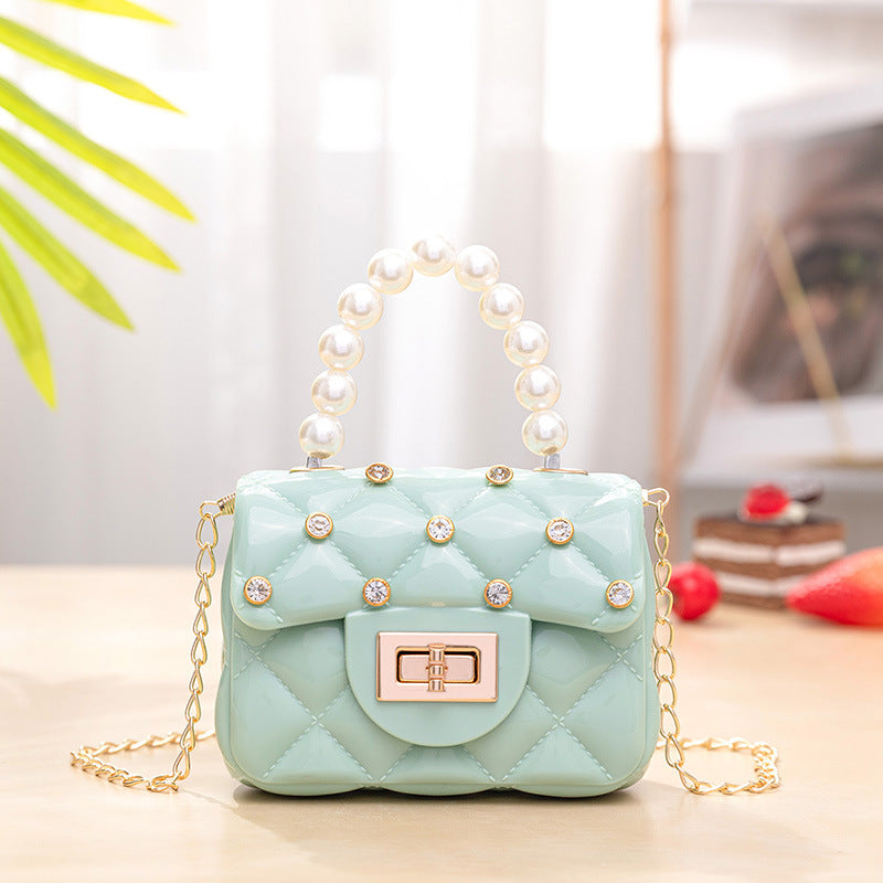 Bag handbags new 2021 summer tide pearl portable children's fruit frozen mini chain Coollas