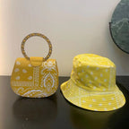New Style Matching Bucket Hats And Bandana Purse Set Designer Purses And Handbags Ladies Hand Bags Women Purses 2021 BM049