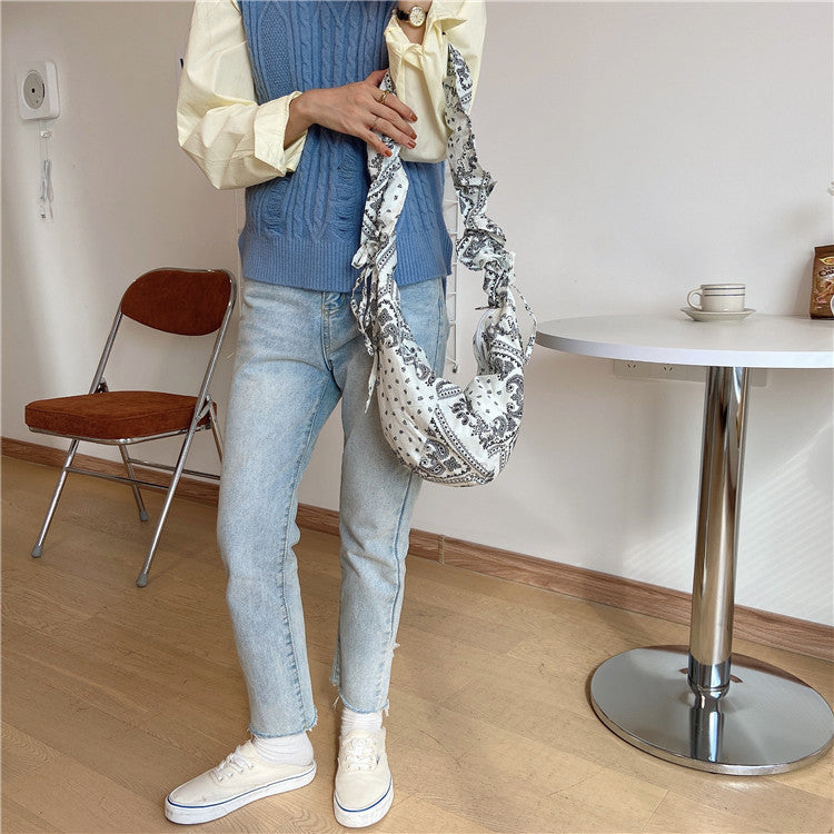 Bandana Purses Tote Bags 2021 New  Women Handbags Ladies Luxury Cute Designer  Purses Handbags